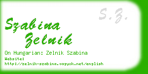 szabina zelnik business card